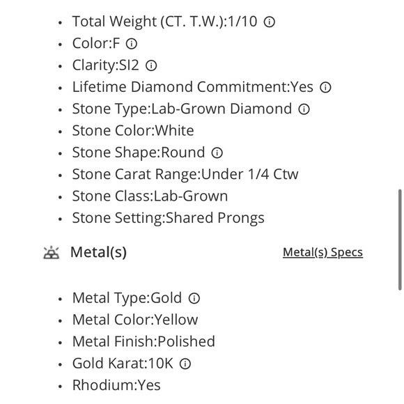 10K Gold Lab-Grown Diamond Elongated
Hexagon Necklace (Zales, NWT) - Picture 8 of 9